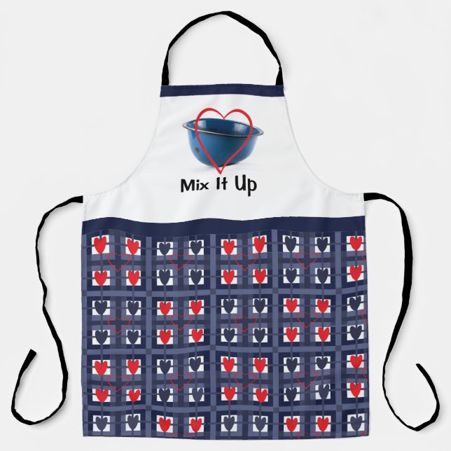 Valentine Print Apron (Front)