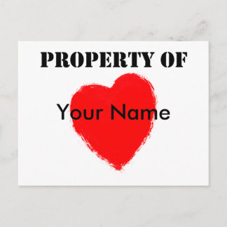 Valentine Property Of Holiday Postcard