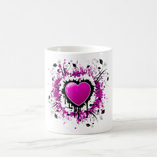 Valentine Purple Heart Coffee Mug