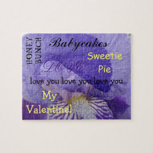 Valentine puzzle Sweetie Love you Honey Babycakes