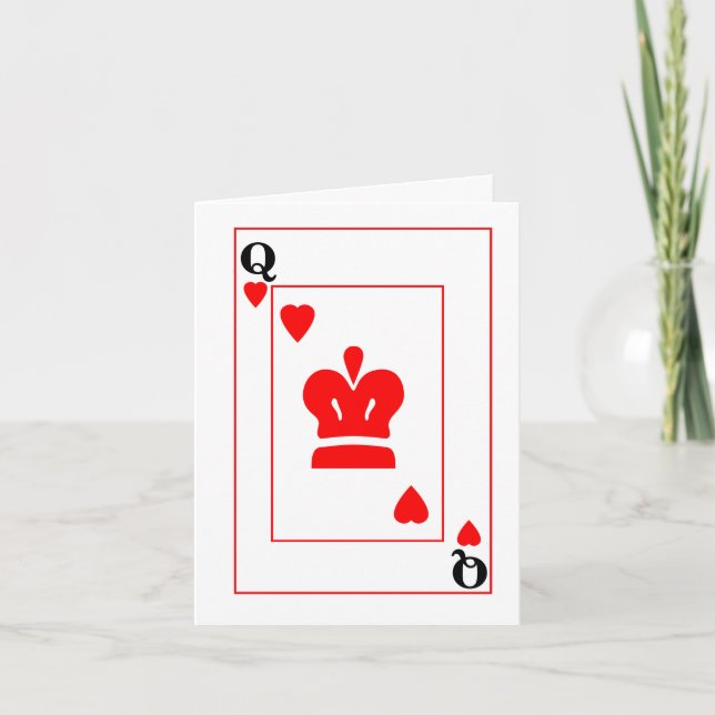 Valentine Queen of Hearts Card (Front)