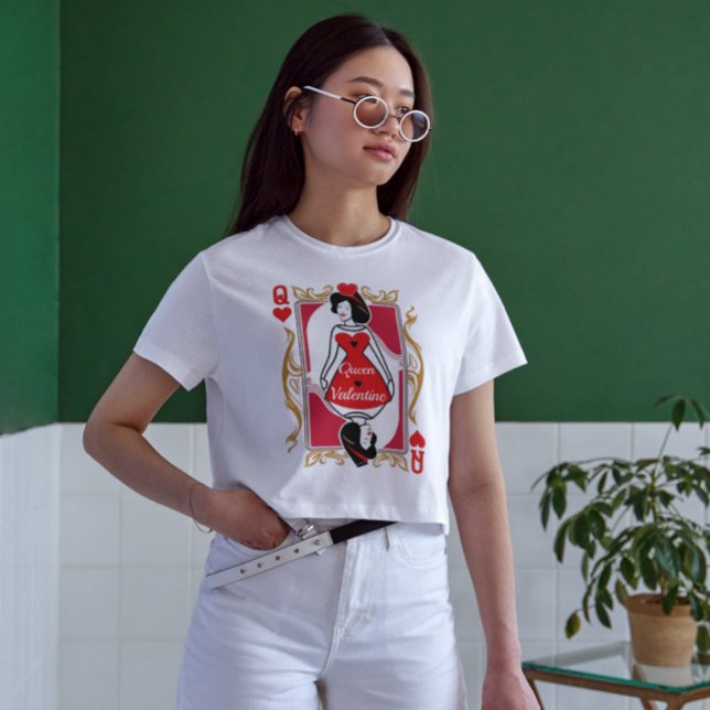 Valentine Queen | Playing Card T-Shirt  (Creator Uploaded)