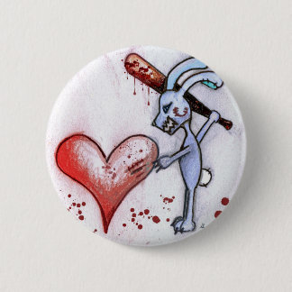 Valentine Rabbit 6 Cm Round Badge