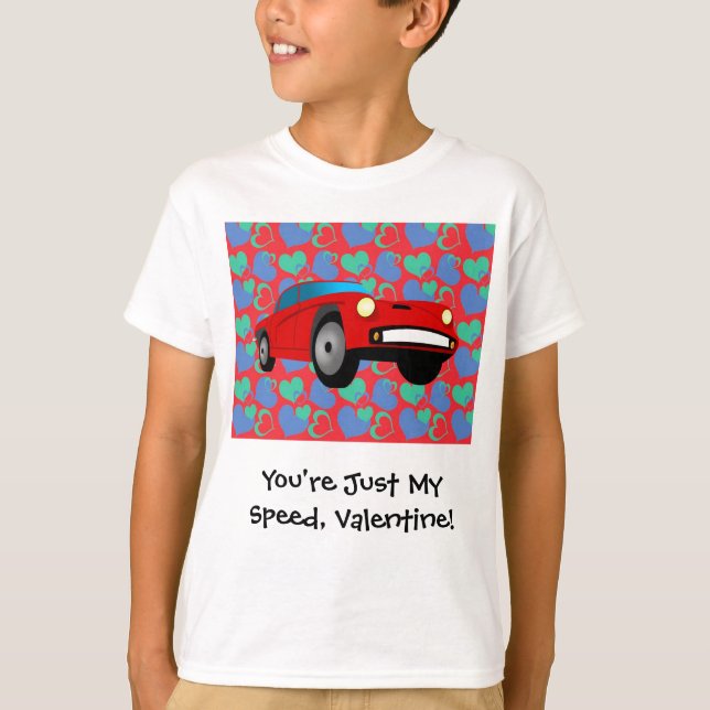 Valentine Race Car T-Shirt (Front)