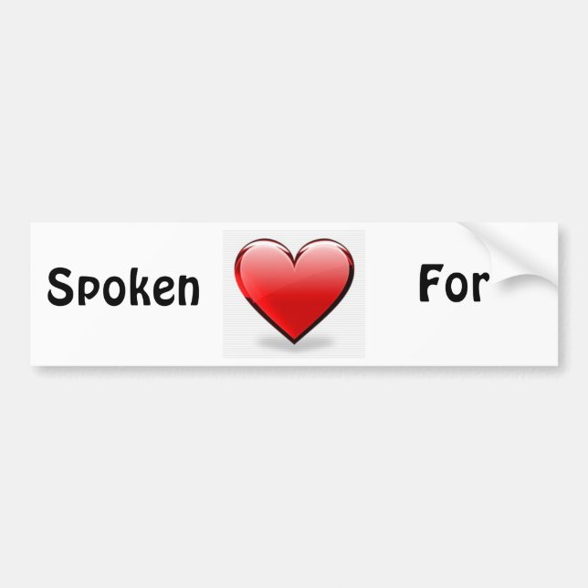 Valentine Red Heart Bumper Sticker (Front)