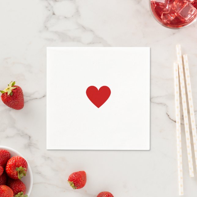 Valentine Red Heart Napkin (Insitu)