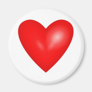 Valentine Red Heart Wedding Magnet