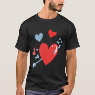 Valentine Red Hearts  T-Shirt
