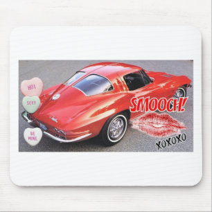 Valentine Red Split Window Corvette Classic Mouse Mat