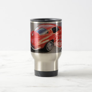 Valentine Red Split Window Corvette Classic Travel Mug