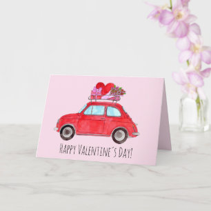 Valentine Retro Fiat 500  Card