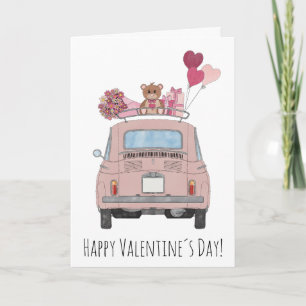 Valentine Retro Fiat 500  Card