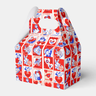 Valentine Retro Love Hugs Cute Pattern Favour Box