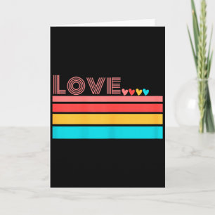 Valentine Retro Love Rainbow Card