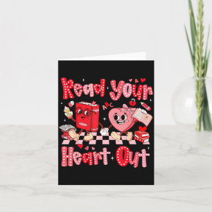 Valentine Retro Read Your Heart Out Teacher Girl W Card