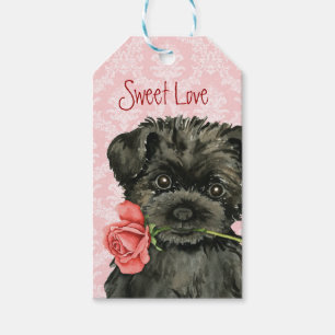 Valentine Rose Affenpinscher Gift Tags