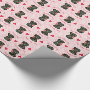 Valentine Rose Affenpinscher Wrapping Paper