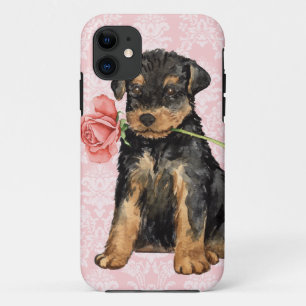 Valentine Rose Airedale iPhone 11 Case