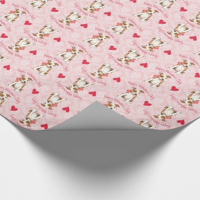 Valentine Rose Am Staff Wrapping Paper (Corner)