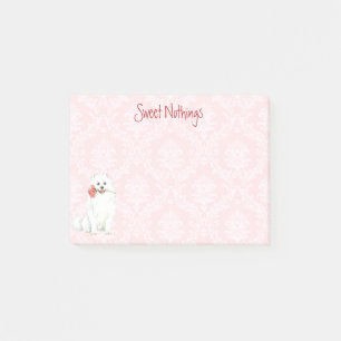 Valentine Rose American Eskimo Dog Post-it Notes