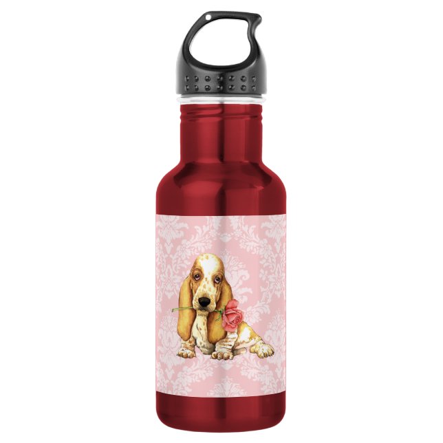 Valentine Rose Basset 532 Ml Water Bottle (Front)