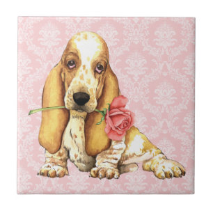 Valentine Rose Basset Tile