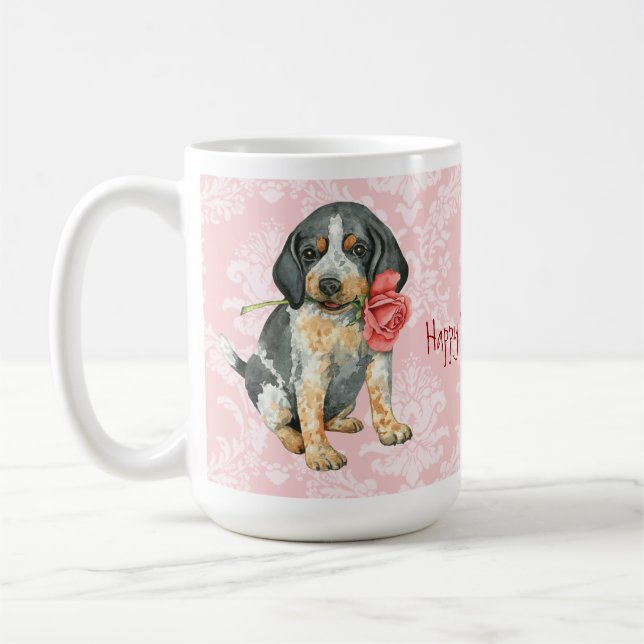 Valentine Rose Bluetick Coffee Mug (Left)