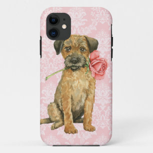 Valentine Rose Border Terrier iPhone 11 Case