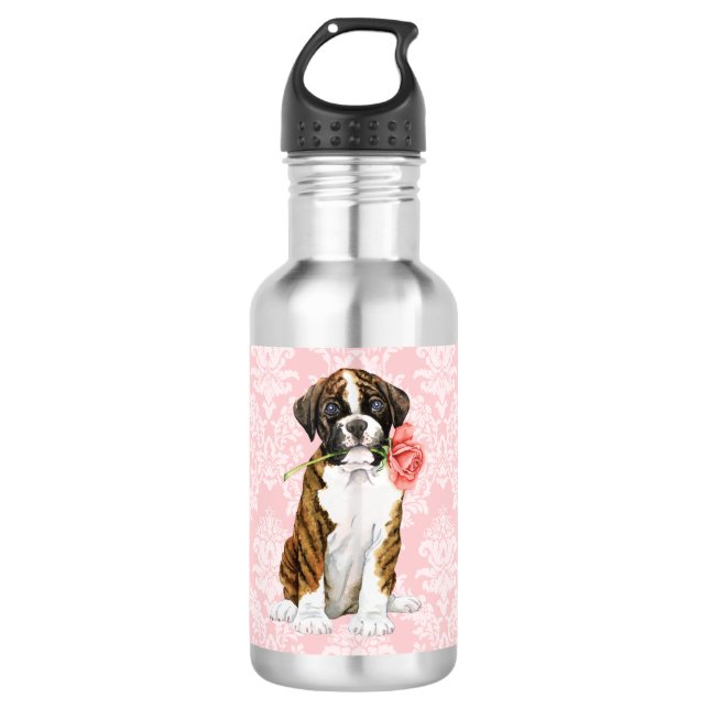 Valentine Rose Boxer 532 Ml Water Bottle (Front)