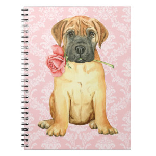 Valentine Rose Bullmastiff Notebook