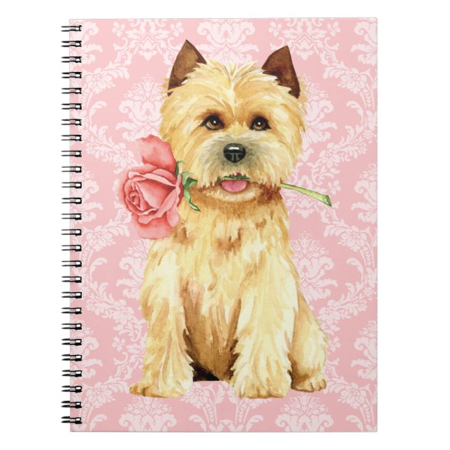 Valentine Rose Cairn Terrier Notebook (Front)
