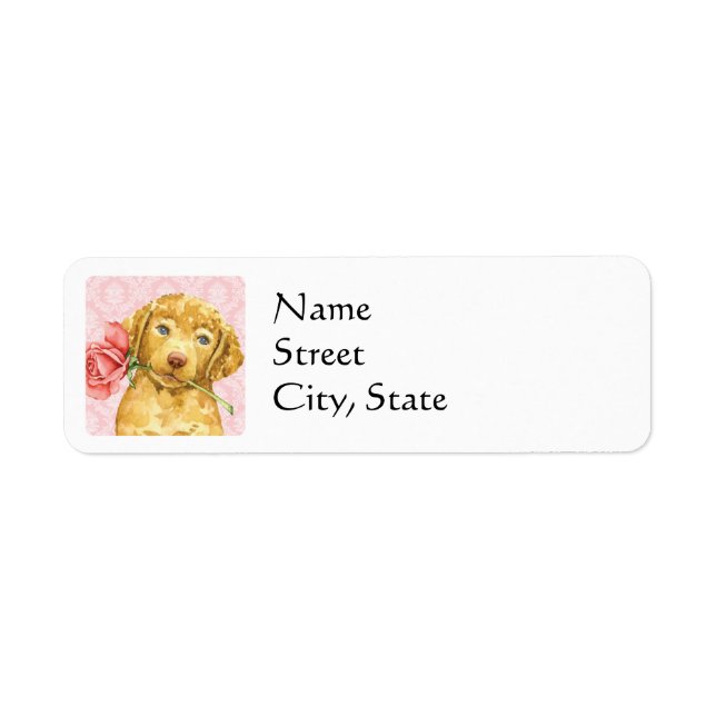 Valentine Rose Chesapeake Bay Retriever Label (Front)