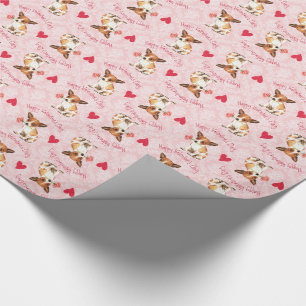 Valentine Rose Chihuahua Wrapping Paper
