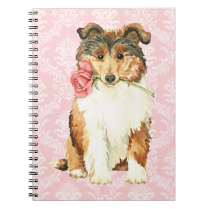 Valentine Rose Collie Notebook