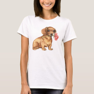 Valentine Rose Dachshund T-Shirt