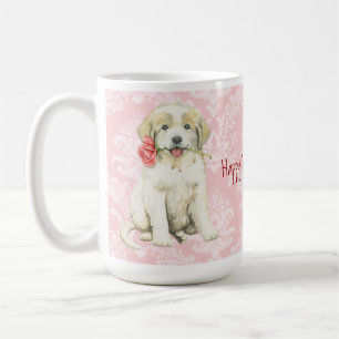 Valentine Rose Great Pyrenees Coffee Mug