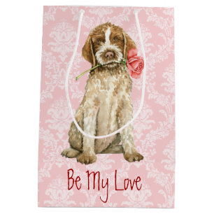 Valentine Rose Griffon Medium Gift Bag