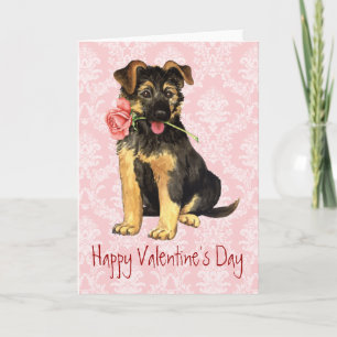 Valentine Rose GSD Holiday Card