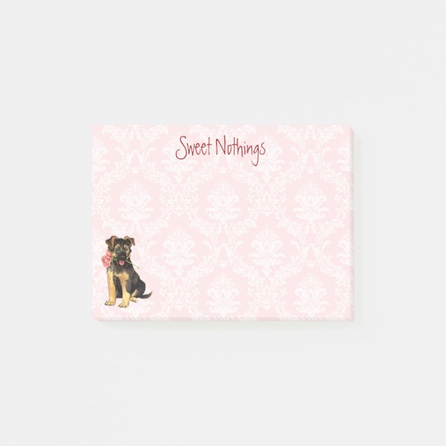 Valentine Rose GSD Post-it Notes (Front)