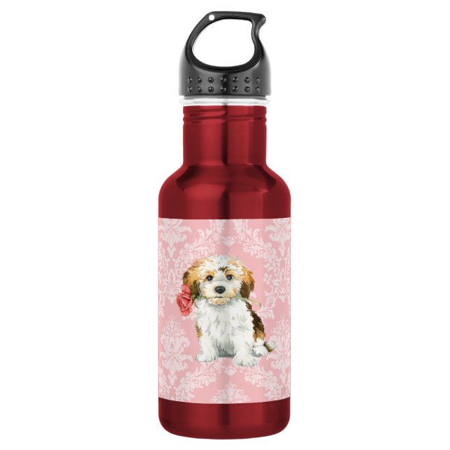 Valentine Rose Havanese 532 Ml Water Bottle (Front)