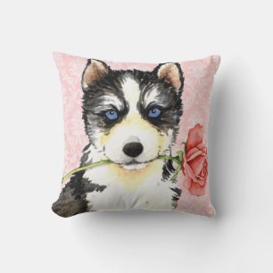 Valentine Rose Husky Cushion