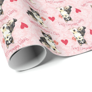 Valentine Rose Husky Wrapping Paper