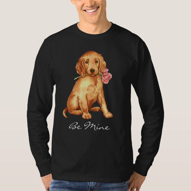 Valentine Rose Irish Setter T-Shirt (Front)