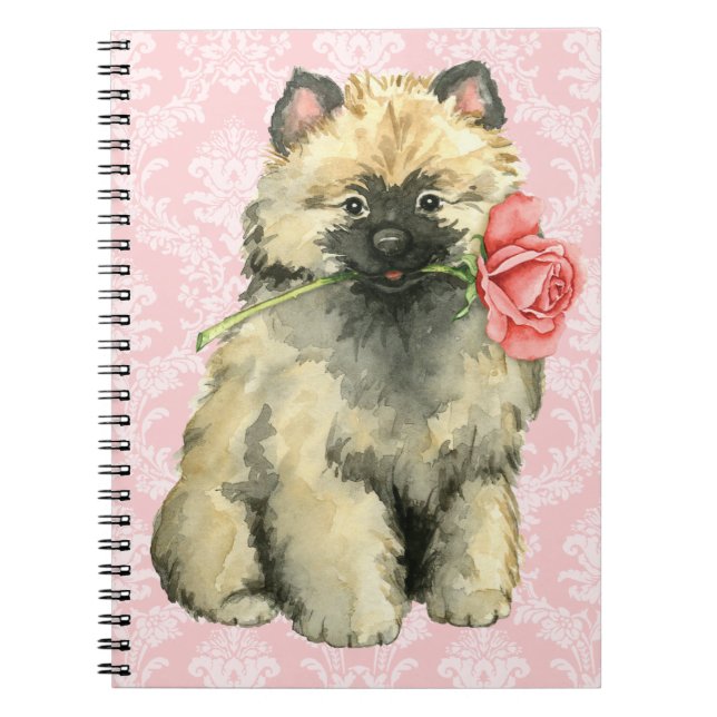 Valentine Rose Keeshond Notebook (Front)