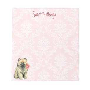 Valentine Rose Keeshond Notepad