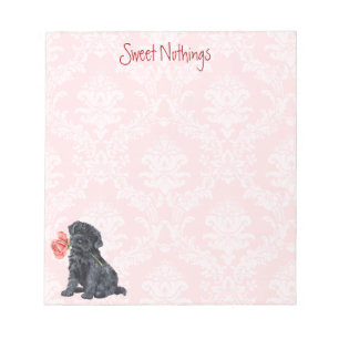 Valentine Rose Kerry Blue Terrier Notepad