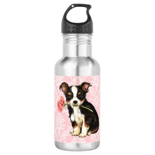 Valentine Rose Long Coat Chihuahua 532 Ml Water Bottle