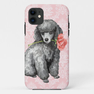 Valentine Rose Miniature Poodle iPhone 11 Case