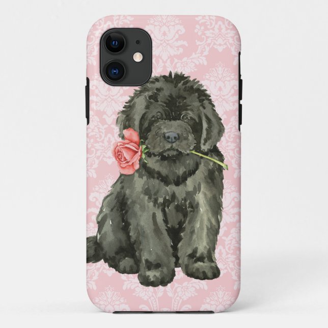 Valentine Rose Newfoundland Case-Mate iPhone Case (Back)