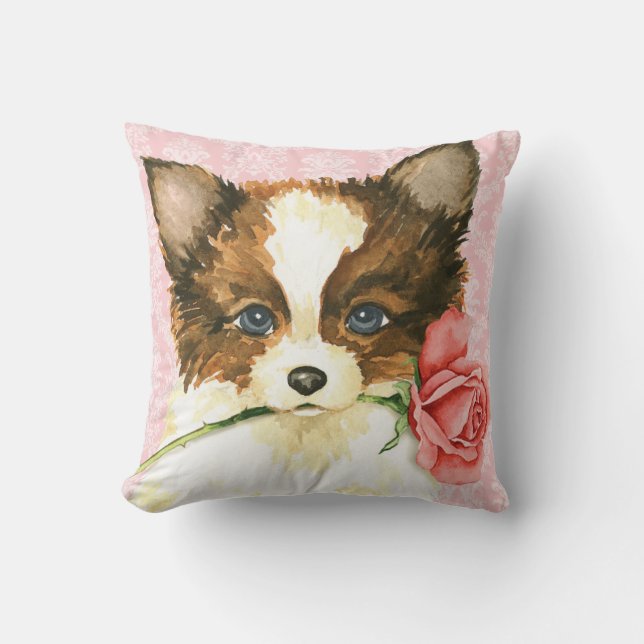 Valentine Rose Papillon Cushion (Front)